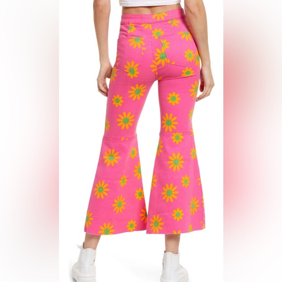 NWT Free People Women's Youthquake Printed Cropped Floral Pants - size 32 - Picture 2 of 7